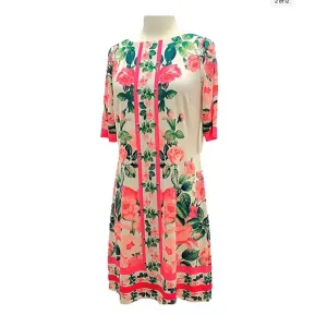 ❤️❤️ Eliza J Border Print Sheath Dress Ballet NeckElbow-Length Sleeve