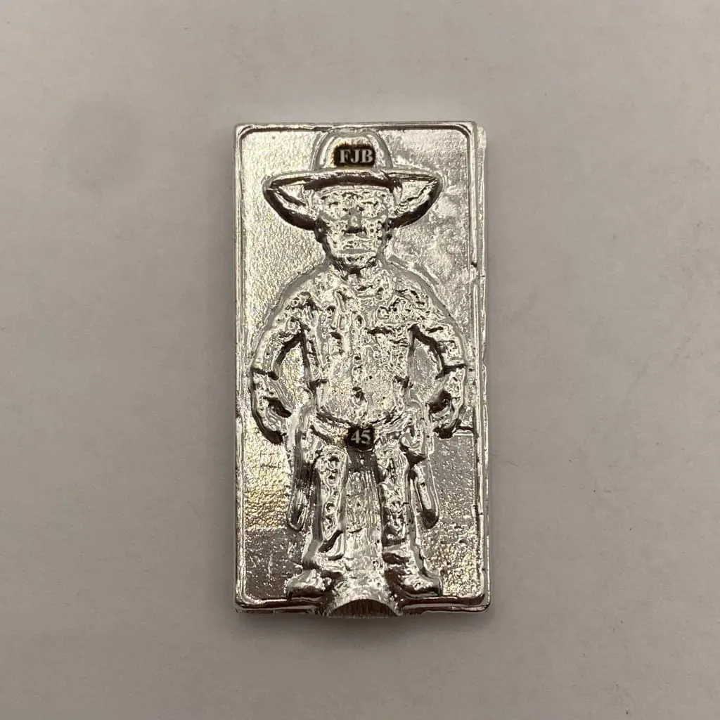 1 Oz MK BarZ "FJB Cowboy" Hand Poured & Lasered .999 FS Bar