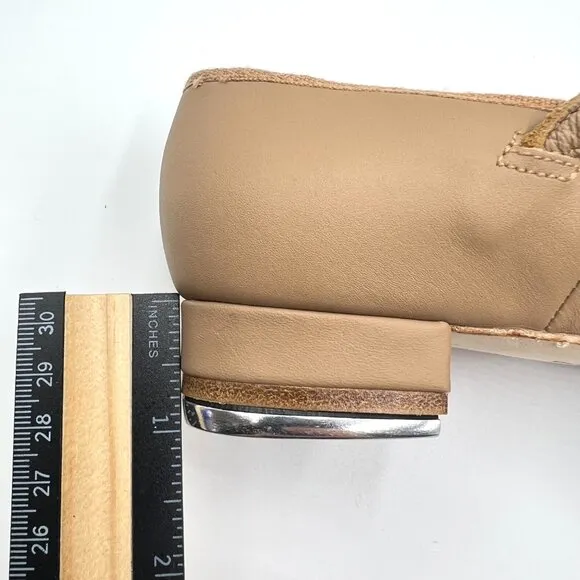 11 NARROW WIDTH Bloch Girls S0302G Tap-On Tan Leather Mary Jane Tap Dance Shoes