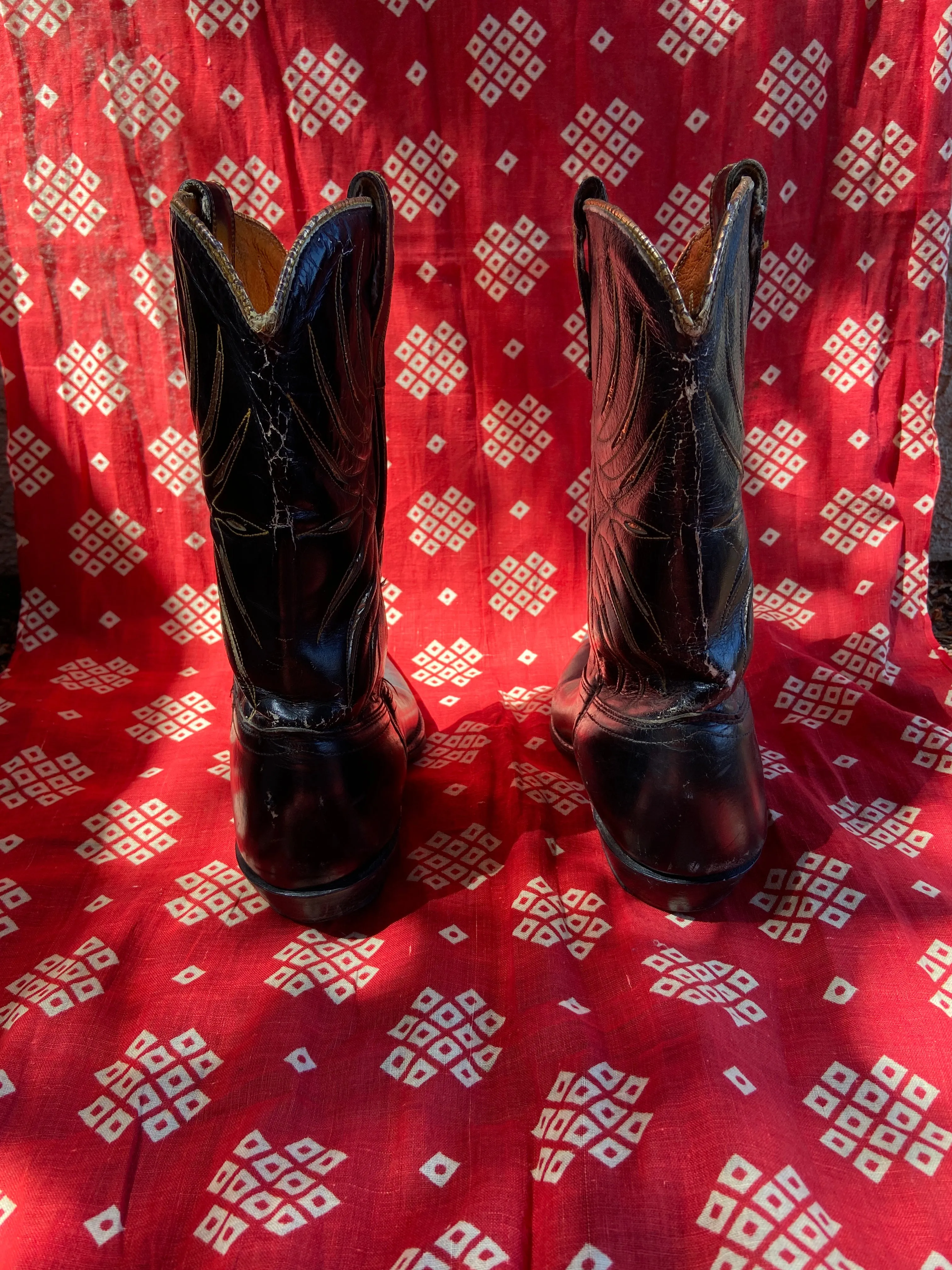1950s Acme Gold Inlay Cowboy Boots 8.5