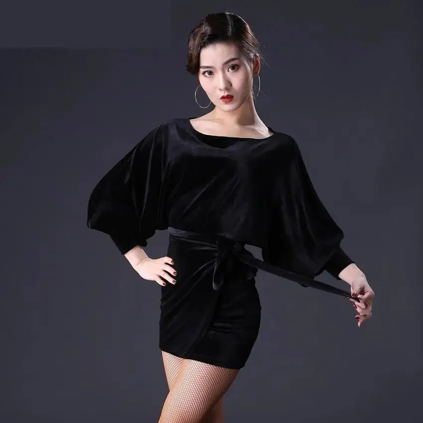2021 Women Latin Dance Tops Female Adult New Practice Clothes Training Dance Clothing Ballroom Cha Cha Salsa Dancing Shirt S-XL