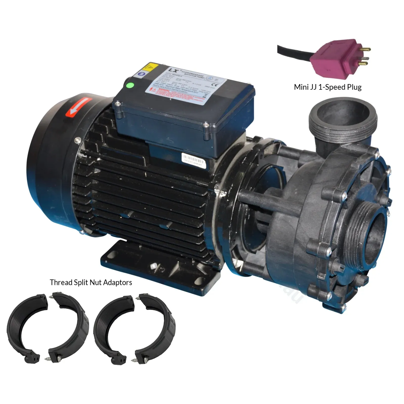 2.5 HP Maxi-flow Single Speed Spa Pump Replacement  - Q6884 / 7252STE-A17 - By Spatex