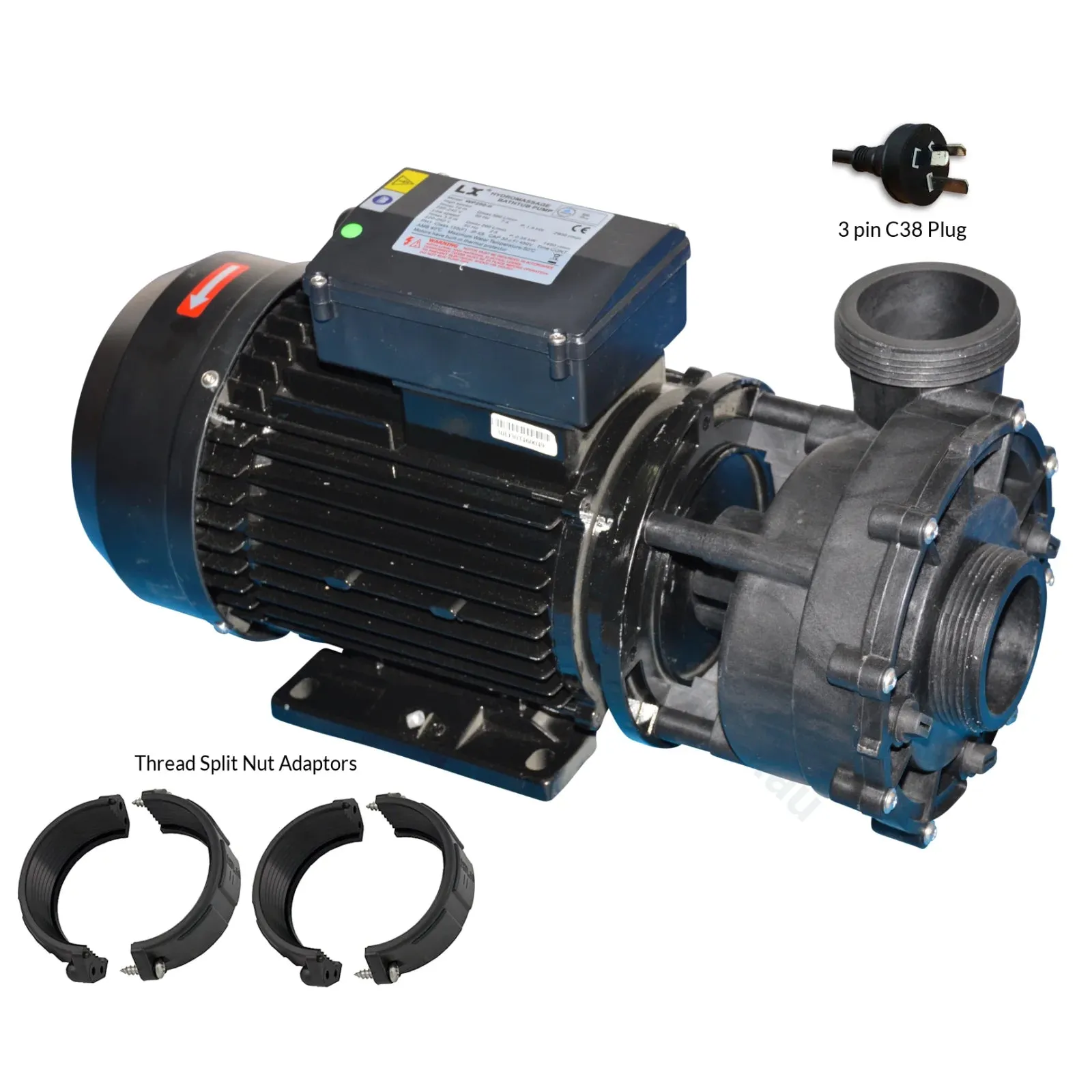 2.5 HP Maxi-flow Single Speed Spa Pump Replacement  - Q6884 / 7252STE-A17 - By Spatex