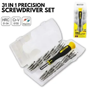 31 Piece Precision Screwdriver & Bits Set
