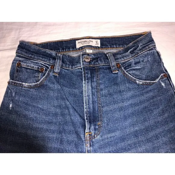 Abercrombie &amp; Fitch Jeans Size 4 XS 27 Ankle Straight Ultra High Rise Curve Love