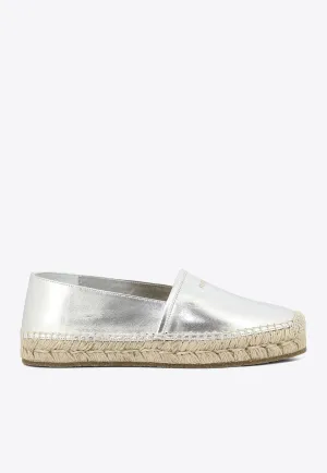 Alma Laminated Leather Espadrilles