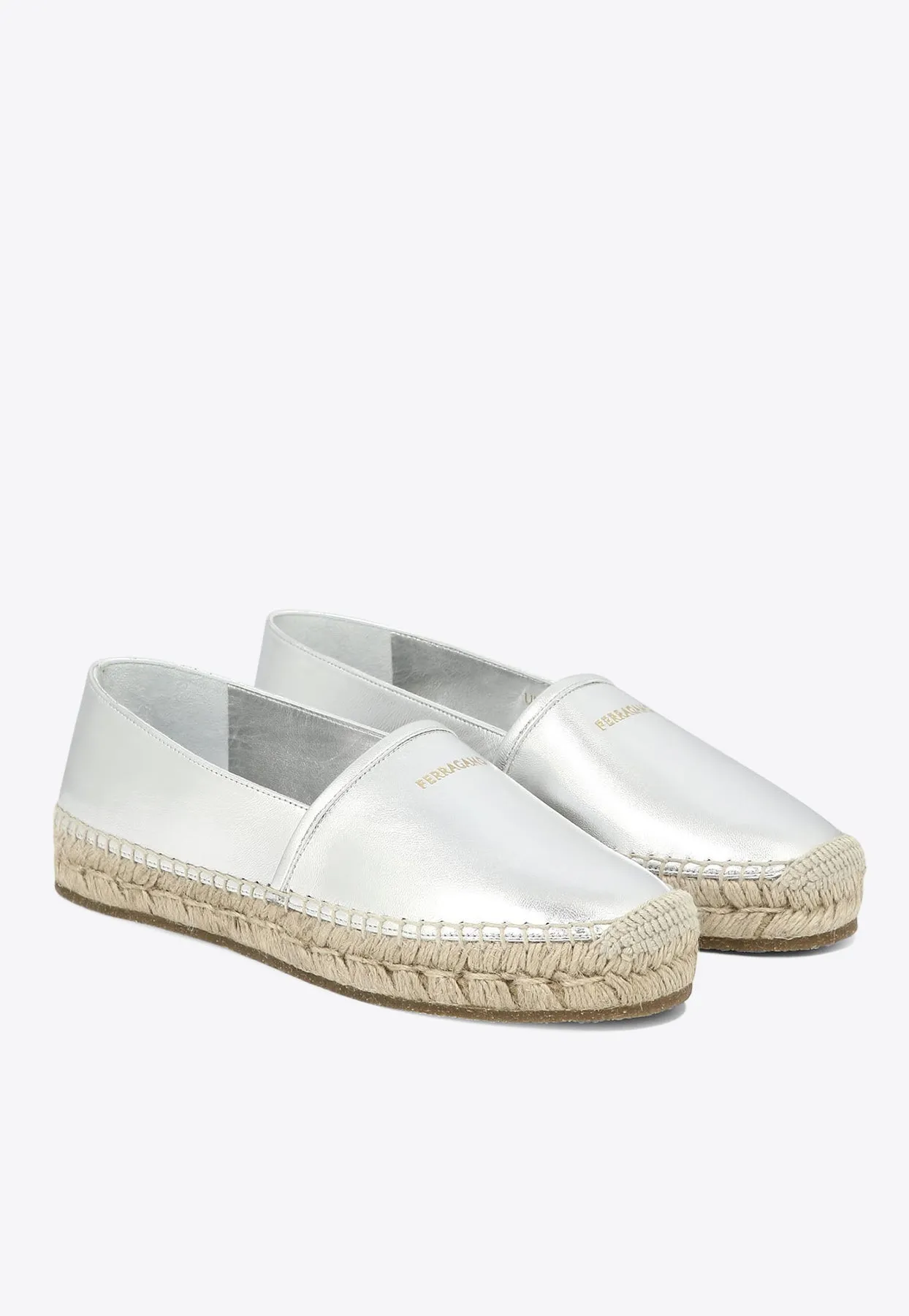 Alma Laminated Leather Espadrilles