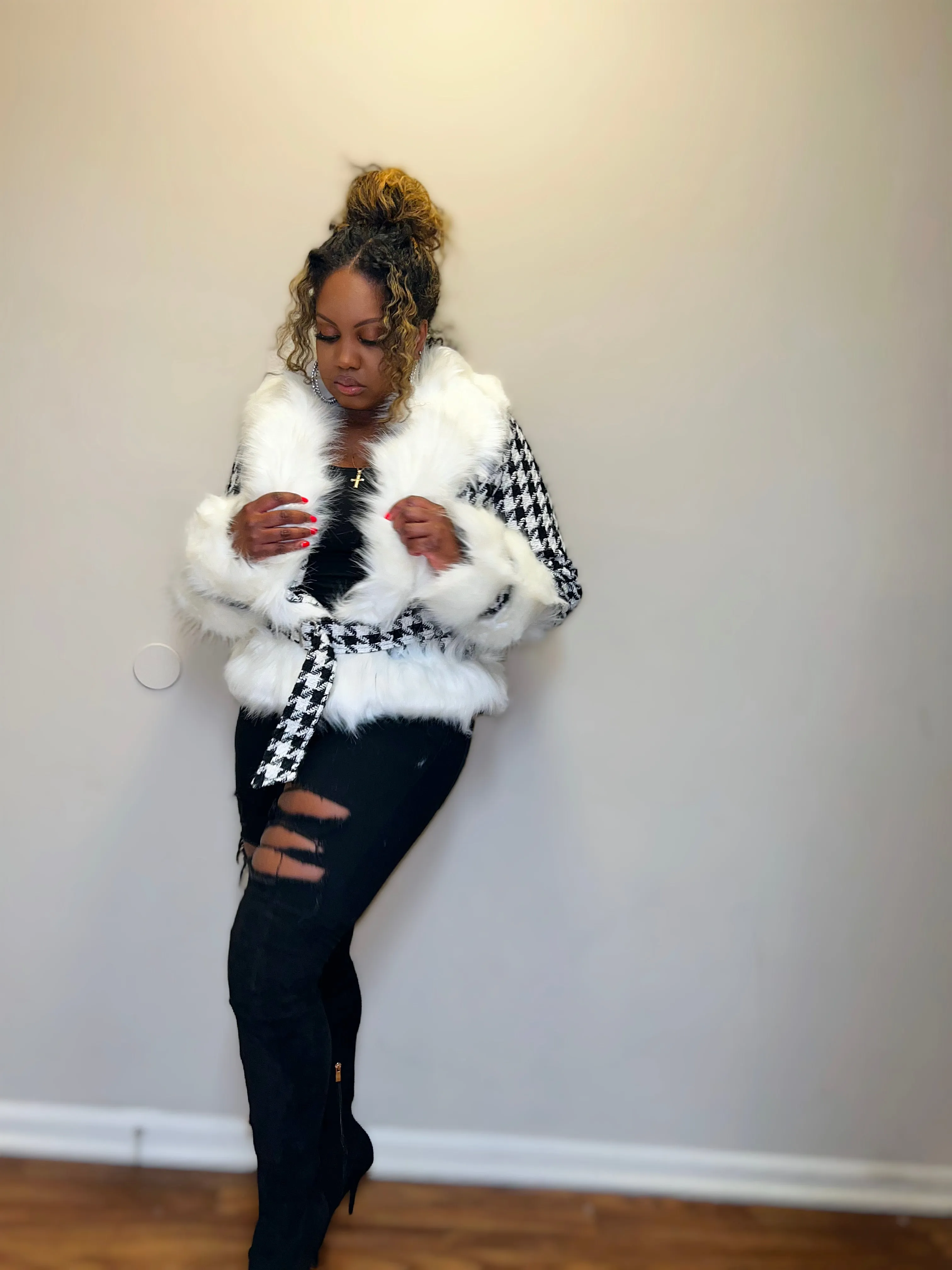 ANNETTA Houndstooth jacket