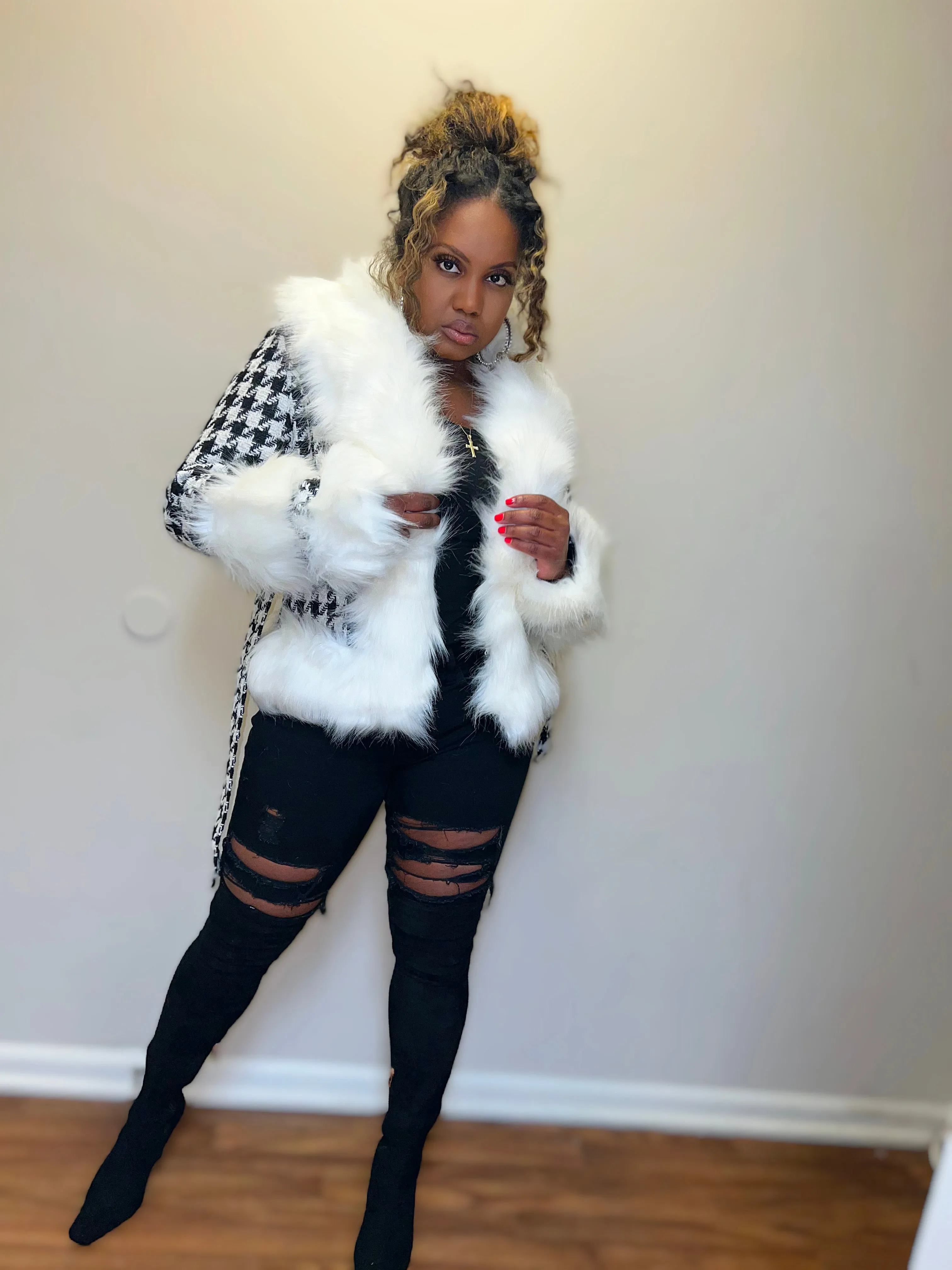 ANNETTA Houndstooth jacket