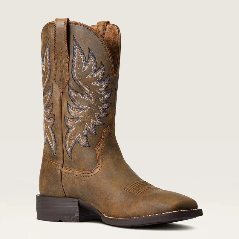 Ariat Brown Brander Broad Square Toe Western Boots for Men
