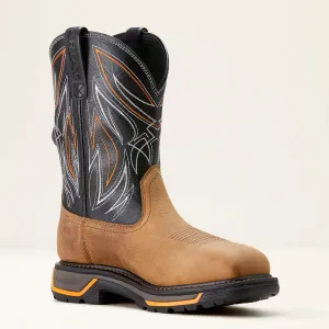 Ariat Men's Big Rig BOA 11" Comp Toe WP Western Work Boot- Tan- 10053617