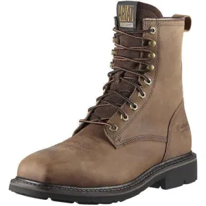Ariat Men's Cascade 8" Wide Steel Toe Western Work Boot- Brown - 10011917