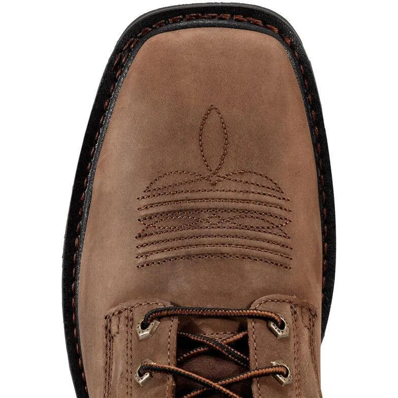 Ariat Men's Cascade 8" Wide Steel Toe Western Work Boot- Brown - 10011917
