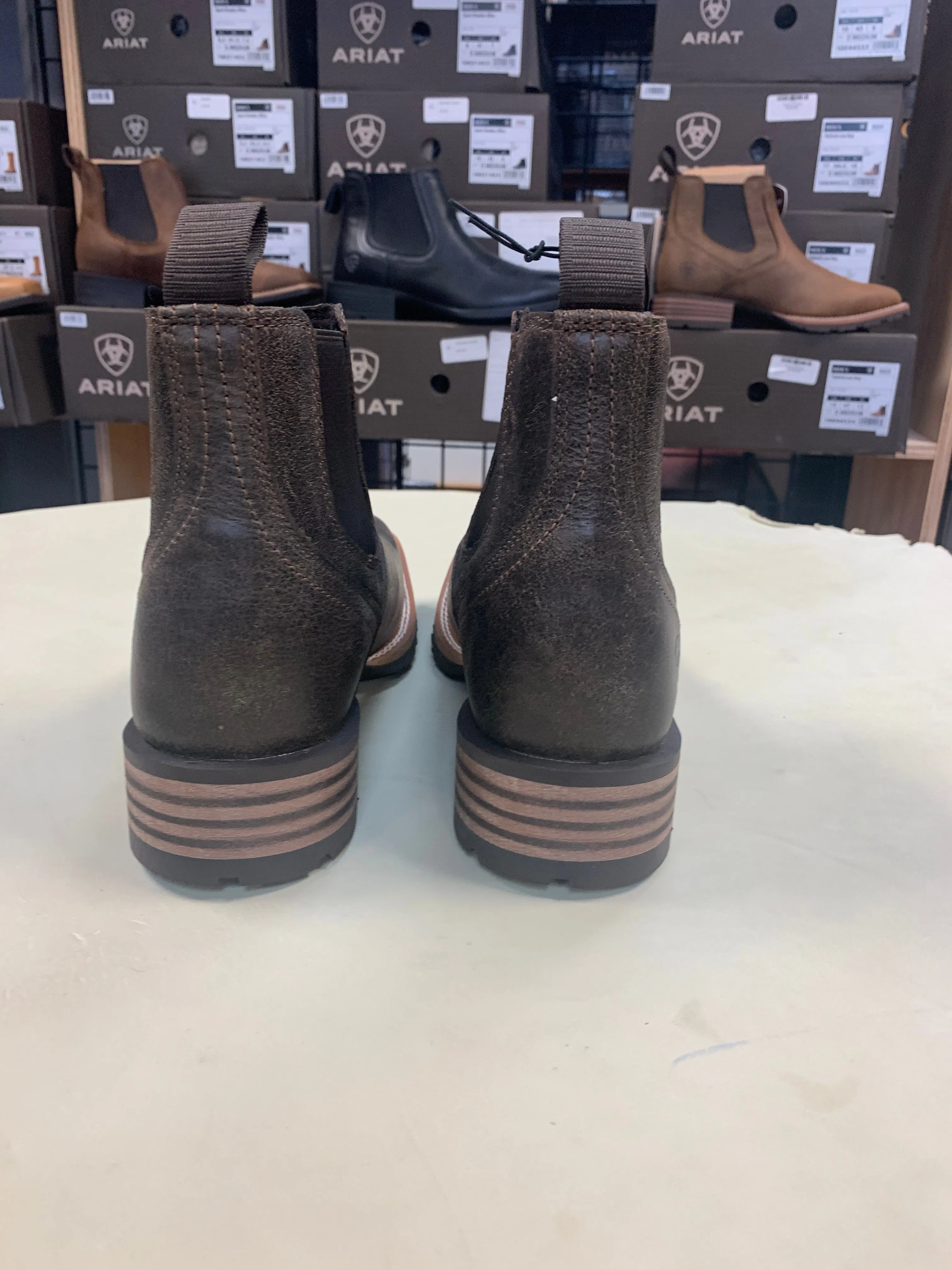 ARIAT MEN'S HYBRID LOW BOY CHELSEA BOOTS - BROAD SQUARE TOE