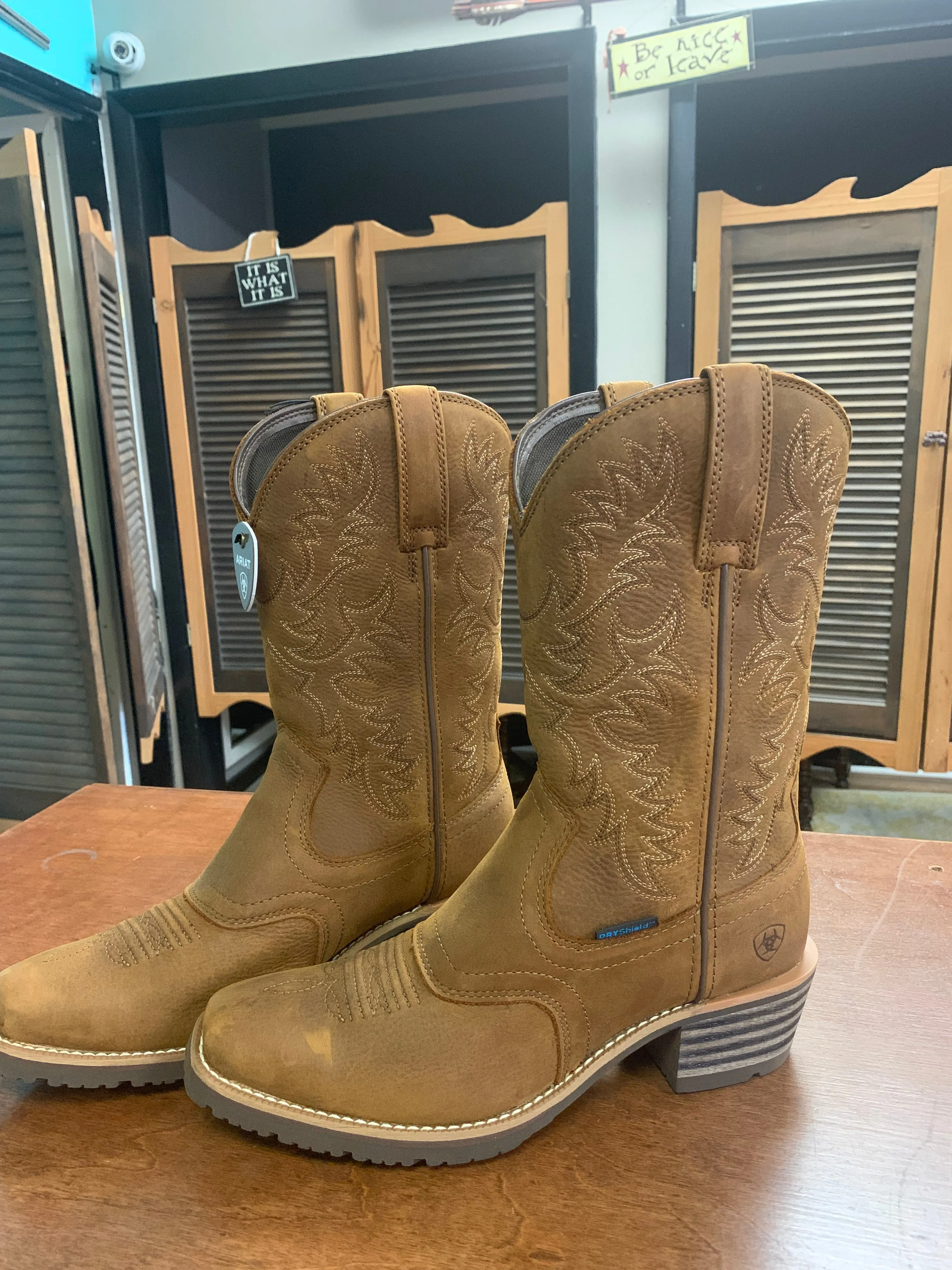 Ariat Men's Hybrid Roughstock Waterproof Western Boots - Square Toe