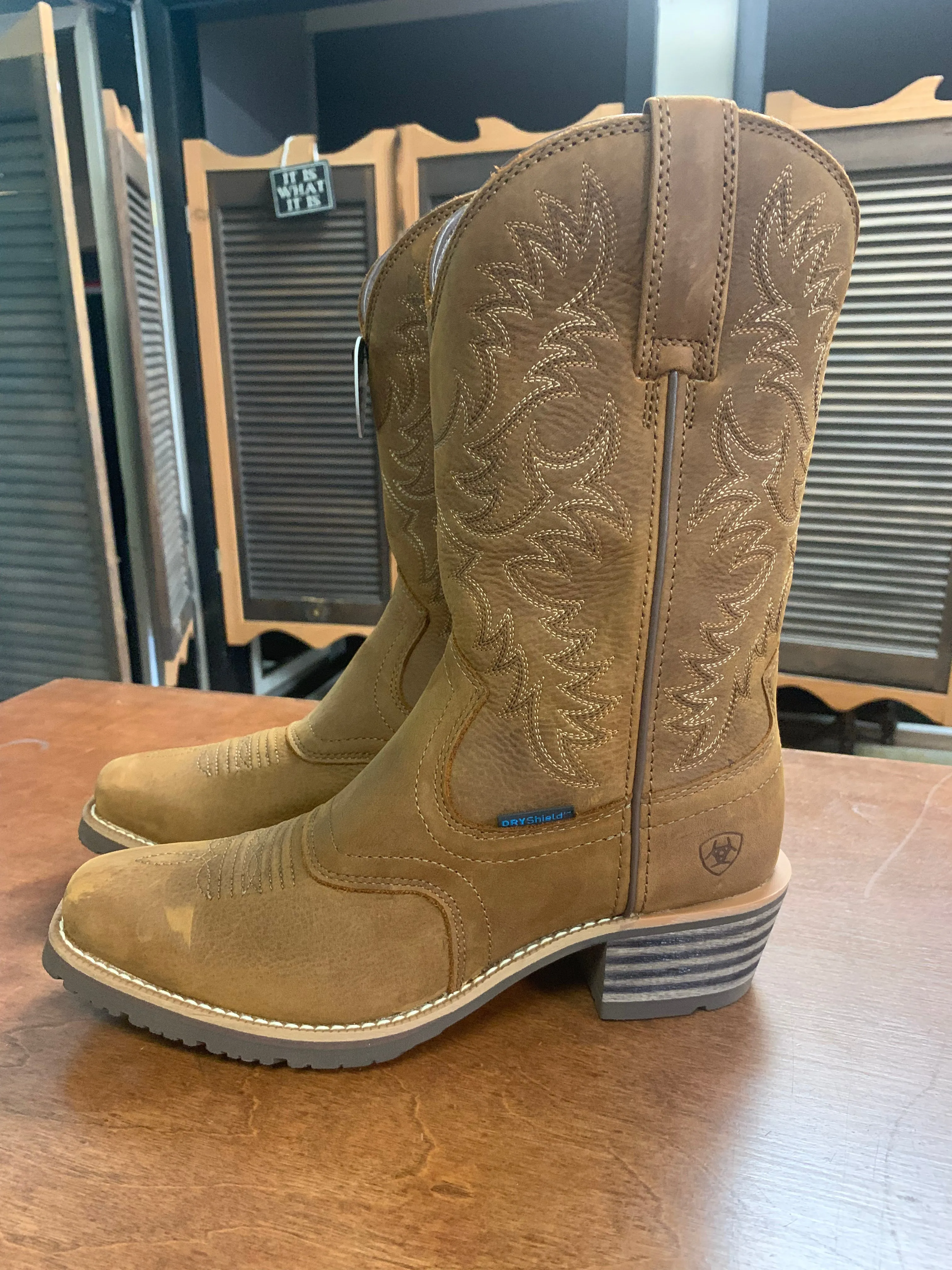 Ariat Men's Hybrid Roughstock Waterproof Western Boots - Square Toe
