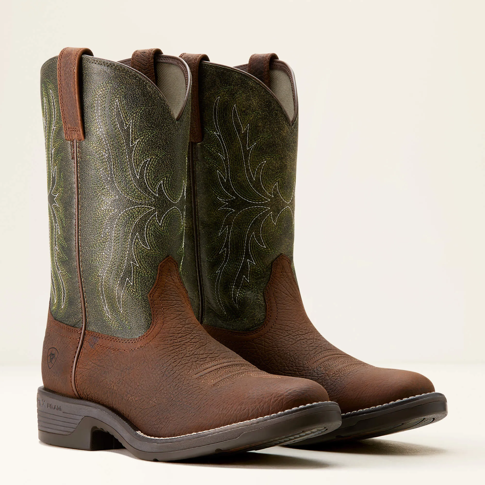 Ariat Men's Ridgeback Round Toe Cowboy Western Boot -Green- 10053575