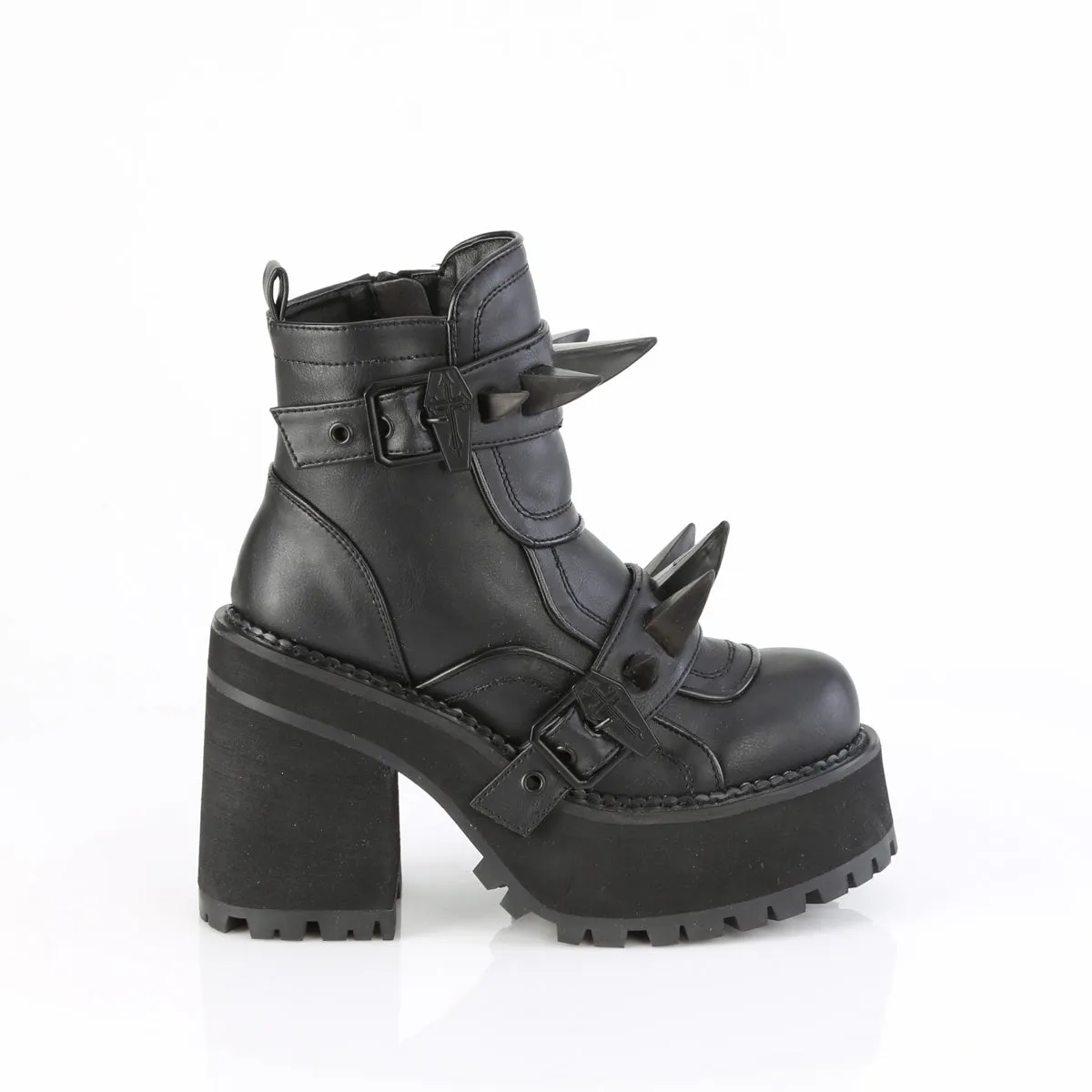ASSAULT-72  Black Vegan Leather