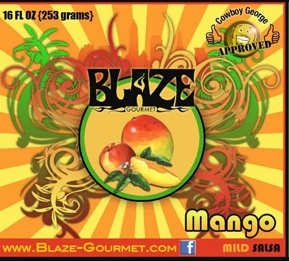 BACK IN STOCK - Blaze Gourmet (Fruit) Mild Mango Salsa