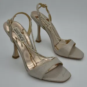 Badgley Mischka Neville Dramatic Stiletto Heels, Champagne, Women's Size 5