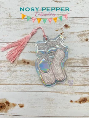 Ballet appliqué bookmark/bag tag/ornament machine embroidery design DIGITAL DOWNLOAD