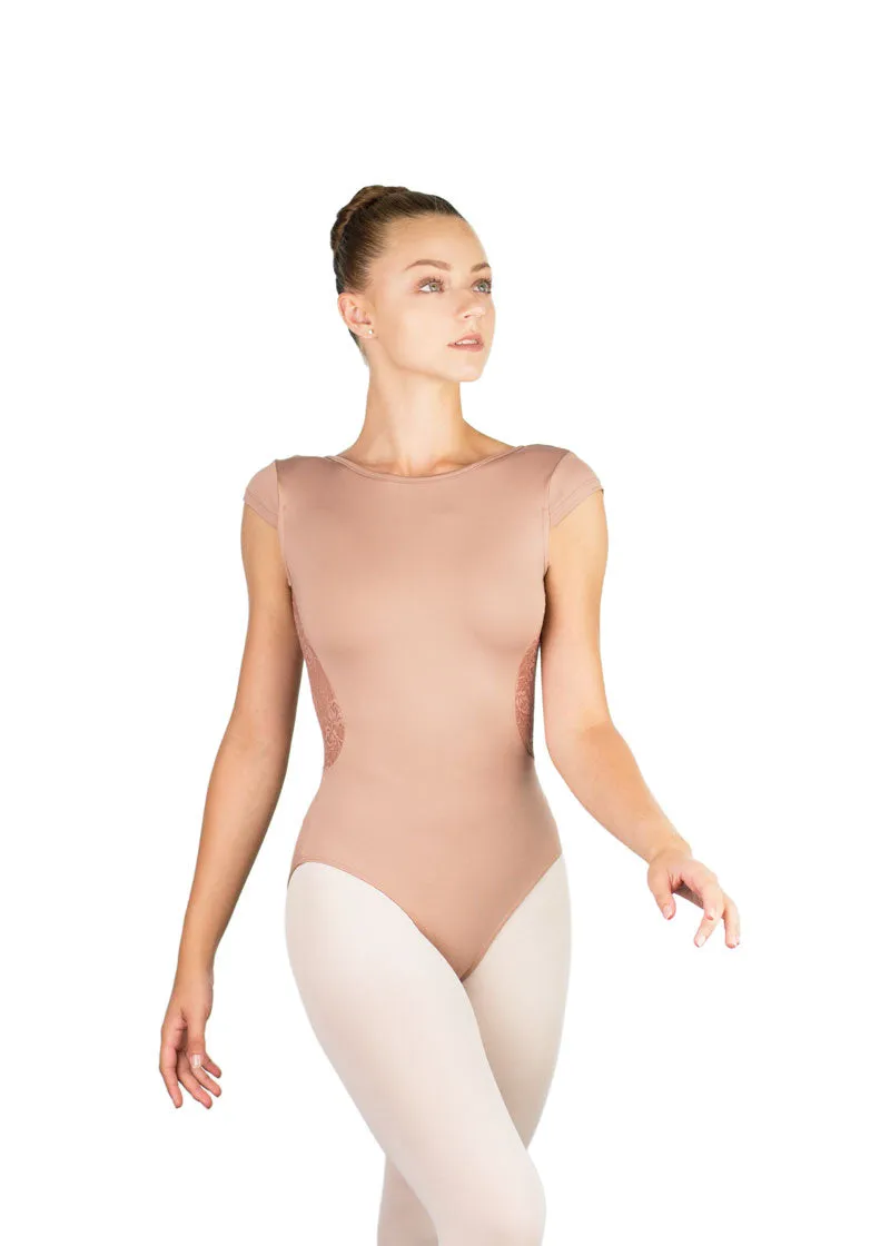 Ballet Rosa Maeva Cap Sleeve Boat Neck V Back Leotard