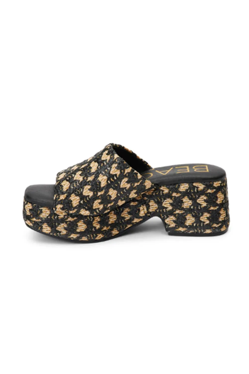 Beach by Matisse Cruz Jute Platform Heels for Women in Black | CRUZ-BLACK MULTI