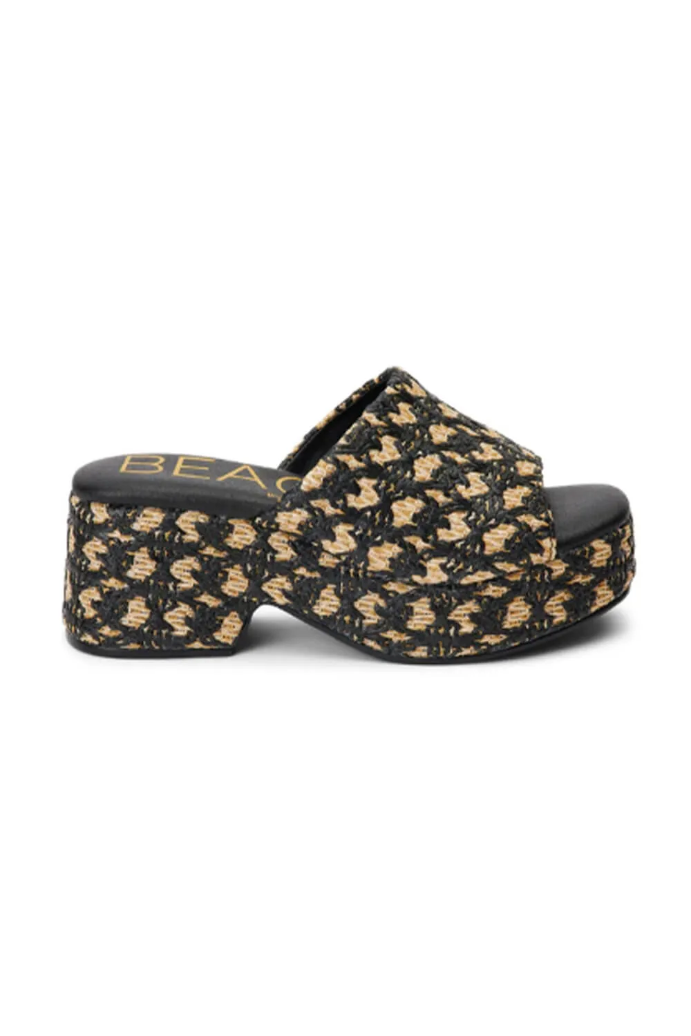 Beach by Matisse Cruz Jute Platform Heels for Women in Black | CRUZ-BLACK MULTI