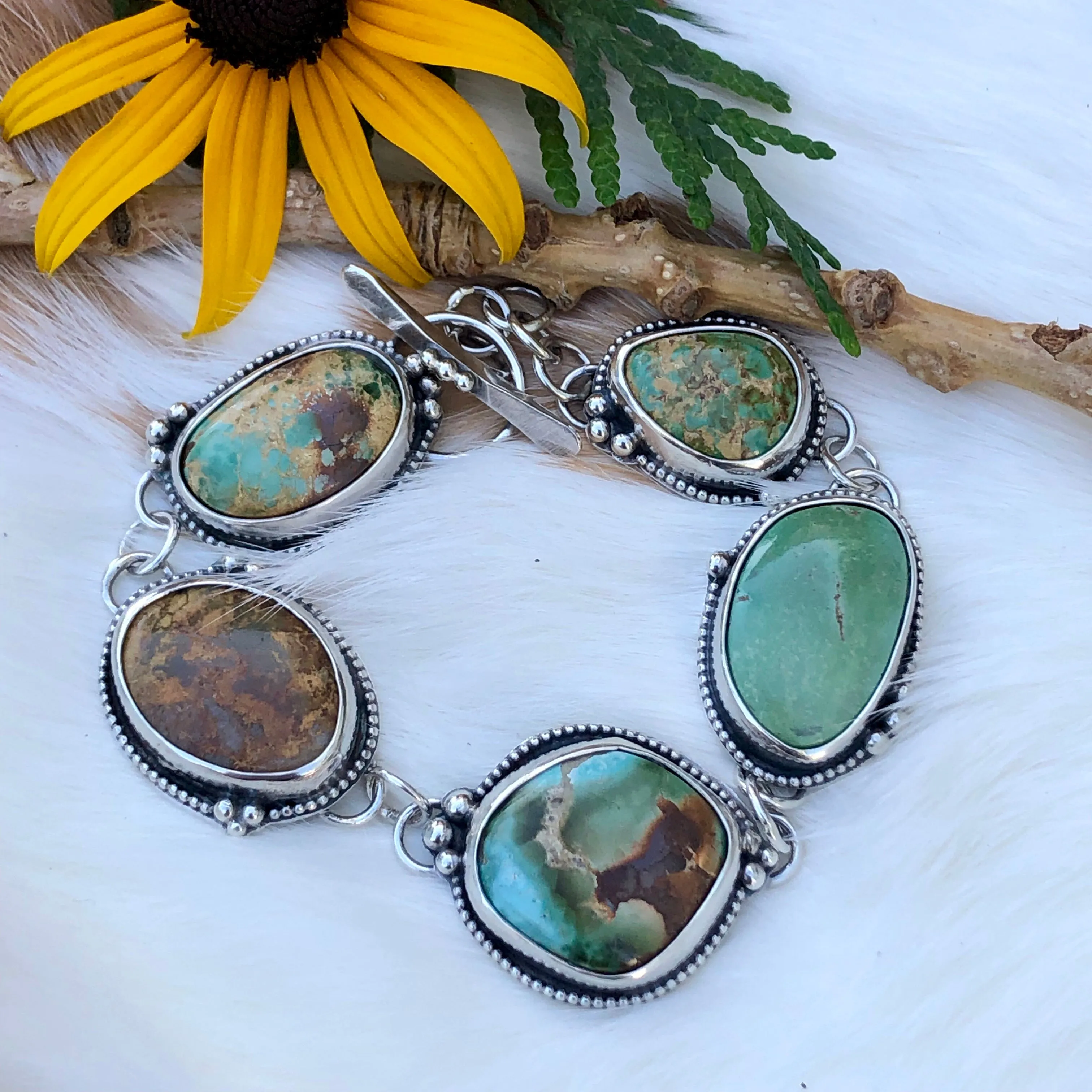 Bear Country Old Royston Turquoise sterling silver bracelet
