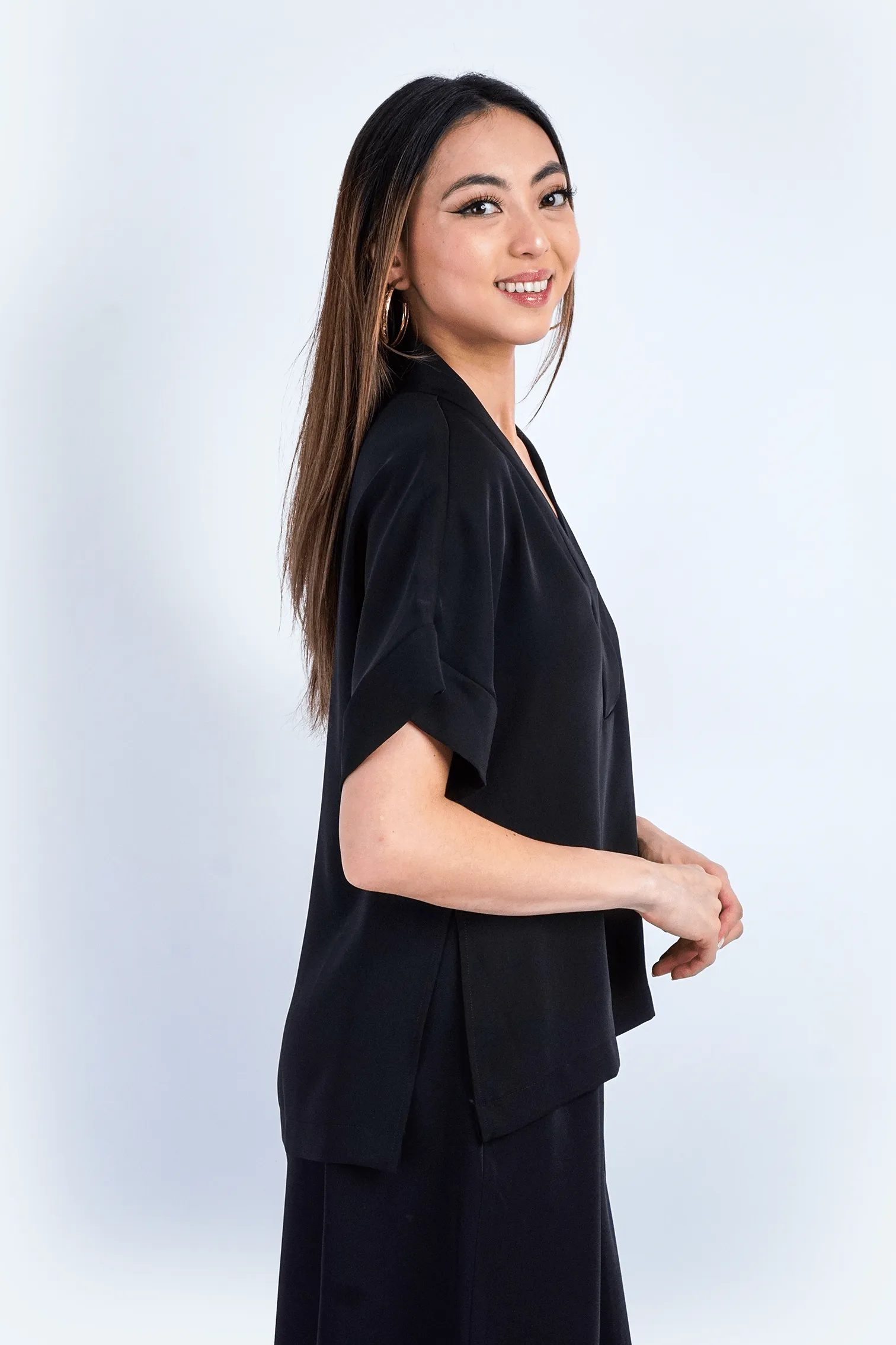 Black Kimono Kiko Top