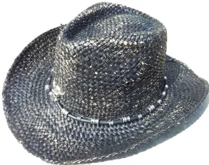 Black Skull Cowboy Hat - L/XL