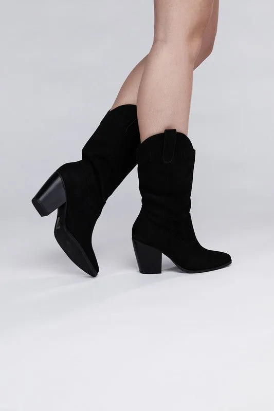 Block Knee High Boots