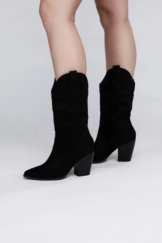 Block Knee High Boots