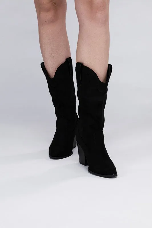 Block Knee High Boots