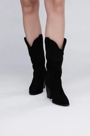 Block Knee High Boots