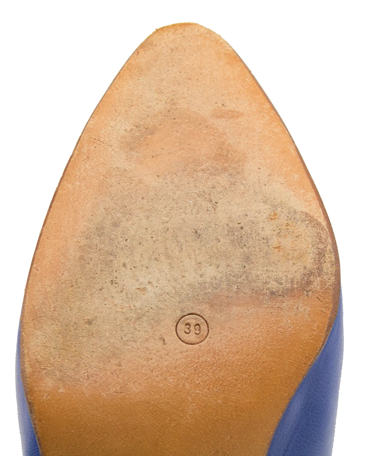 Blue Leather Pumps