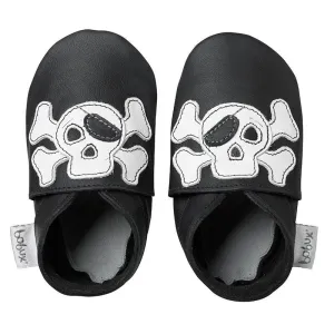 Bobux Black Jolly Roger Baby Crawling Shoes