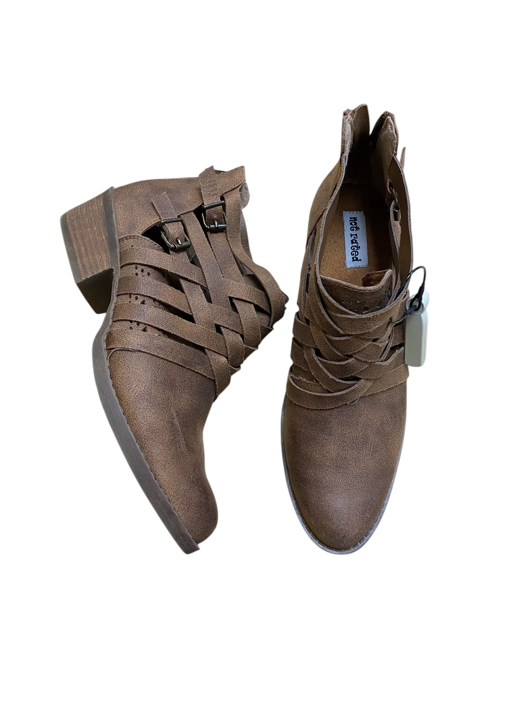 Boots Ankle Heels By Not Rated In Brown, Size: 9