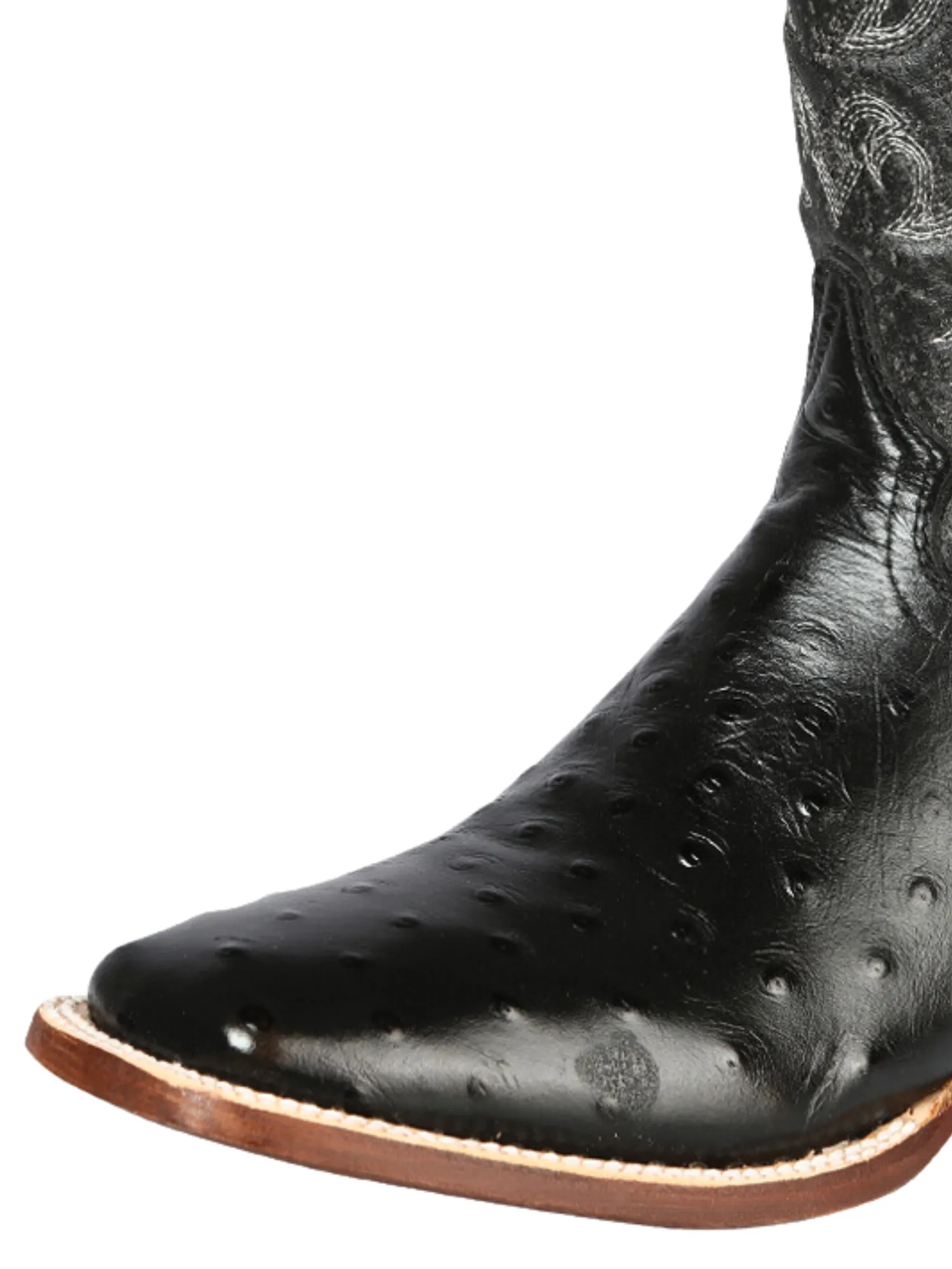 Botas Vaqueras Rodeo Imitacion de Avestruz Grabado en Piel Vacuno para Hombre 'El Señor de los Cielos' - ID: 44935