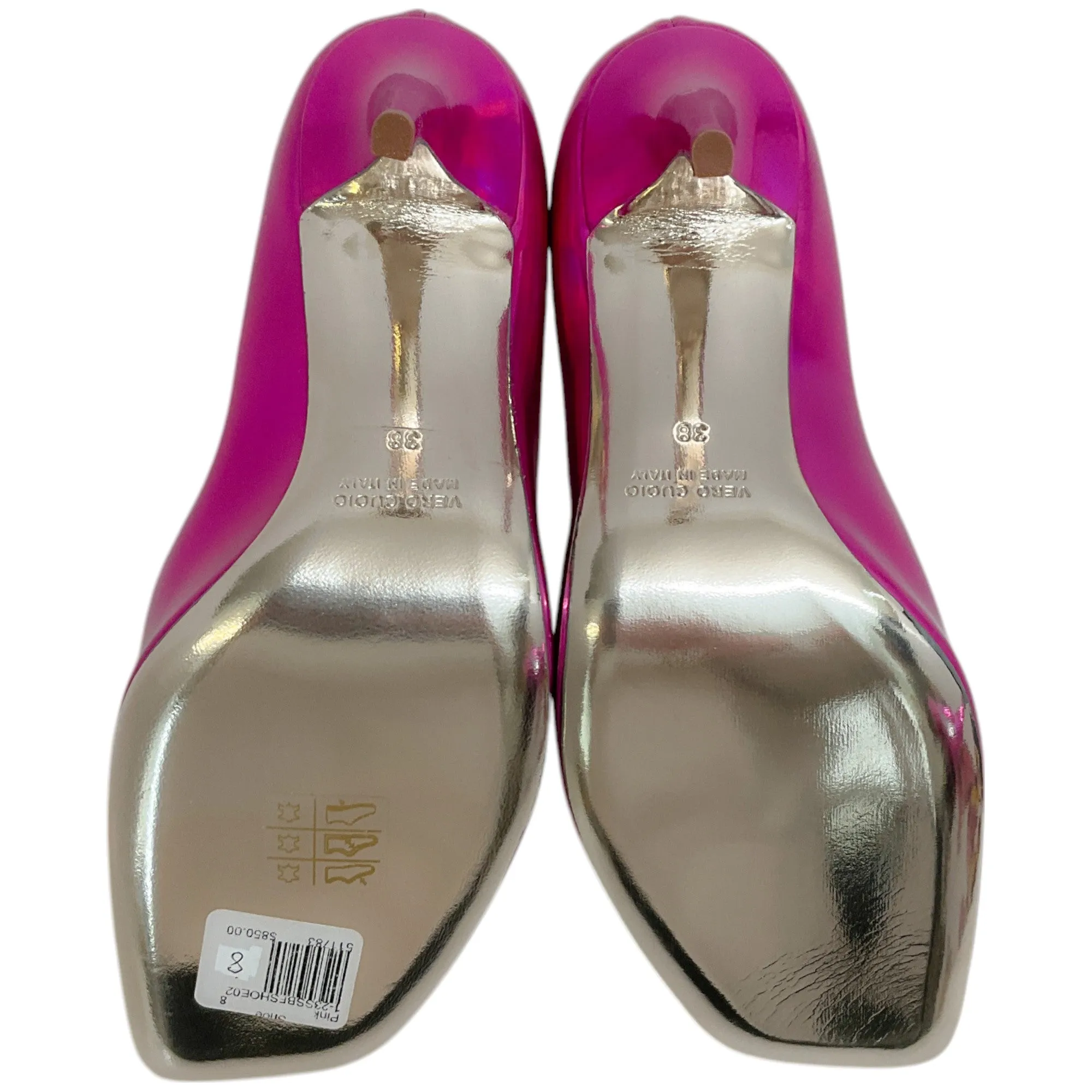 Bruno Frisoni Hot Pink Holographic Leather Pumpette Pumps