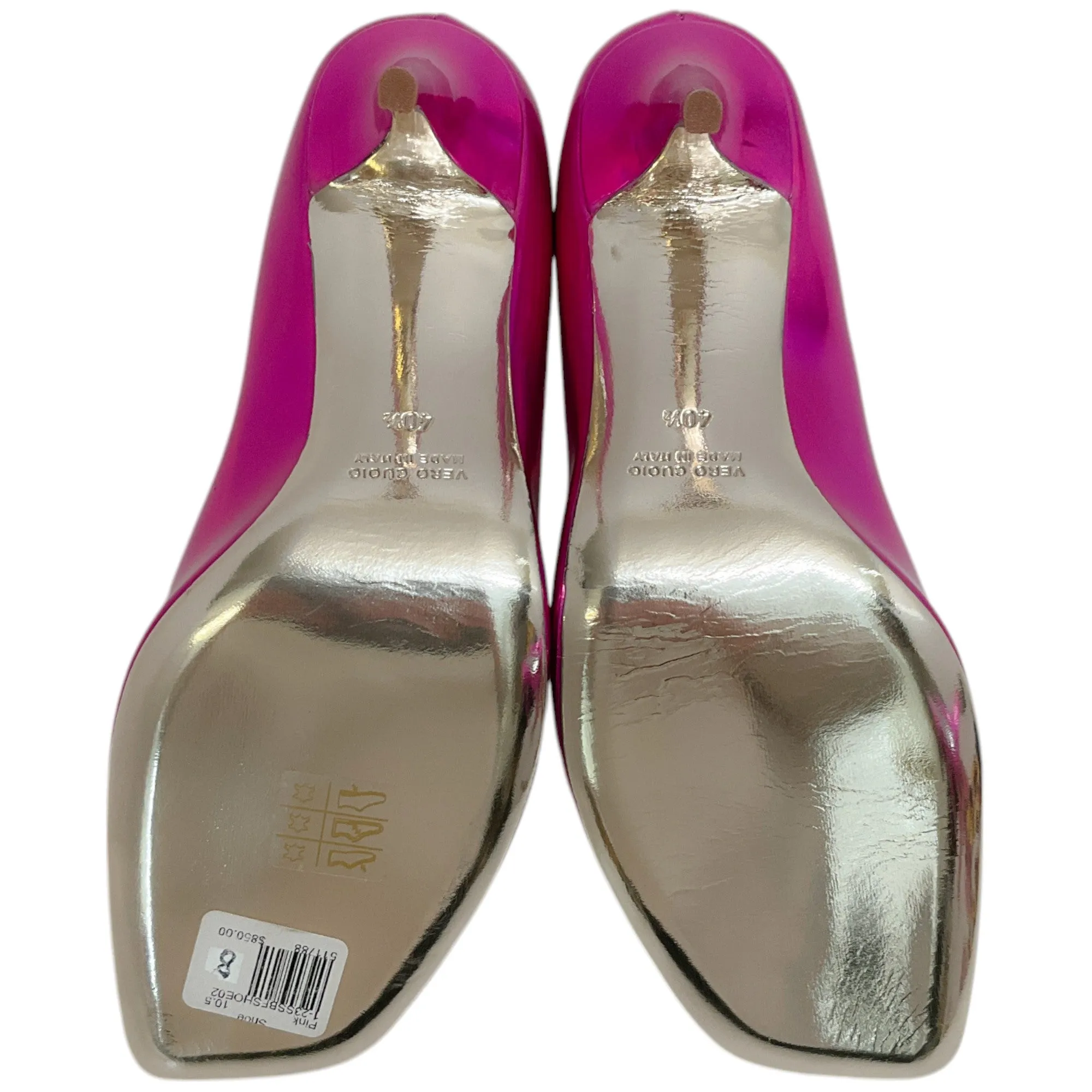 Bruno Frisoni Hot Pink Holographic Leather Pumpette Pumps
