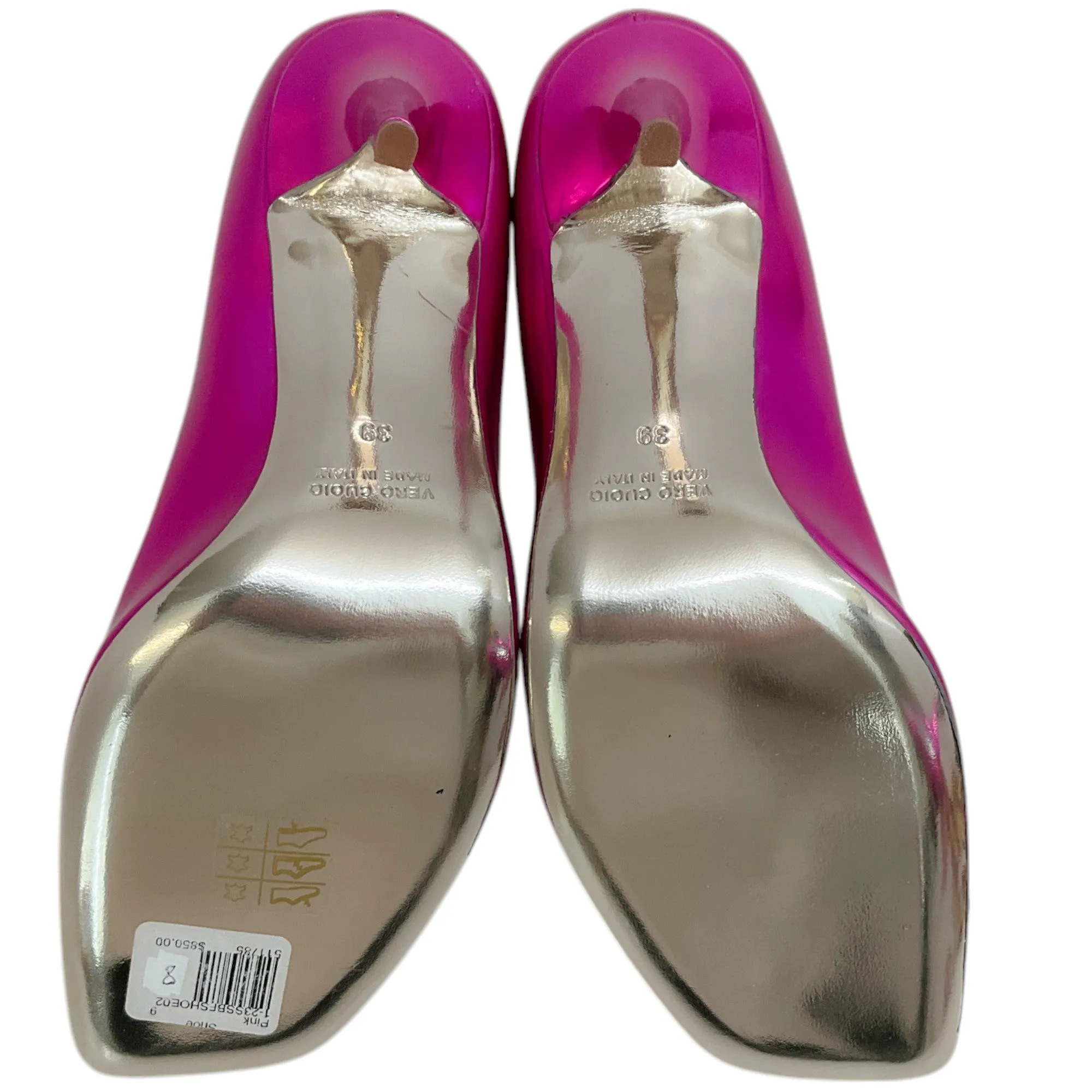 Bruno Frisoni Hot Pink Holographic Leather Pumpette Pumps