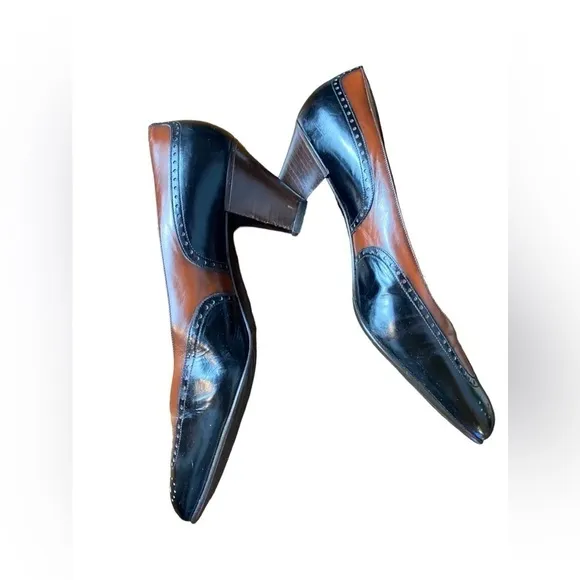 Bruno Magli Brown Black Oxford Pumps Women's Size 38 - US 7