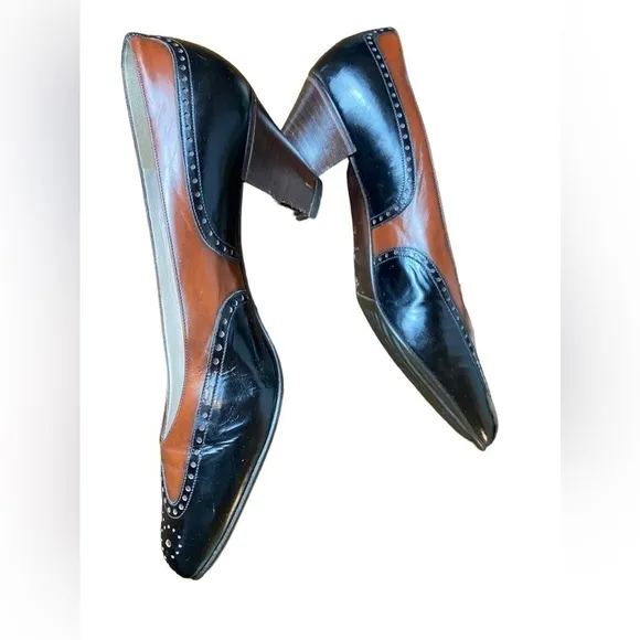 Bruno Magli Brown Black Oxford Pumps Women's Size 38 - US 7