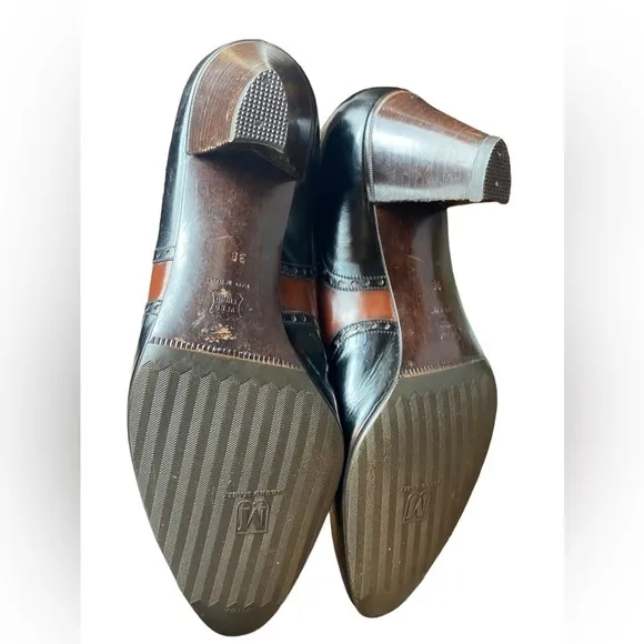 Bruno Magli Brown Black Oxford Pumps Women's Size 38 - US 7