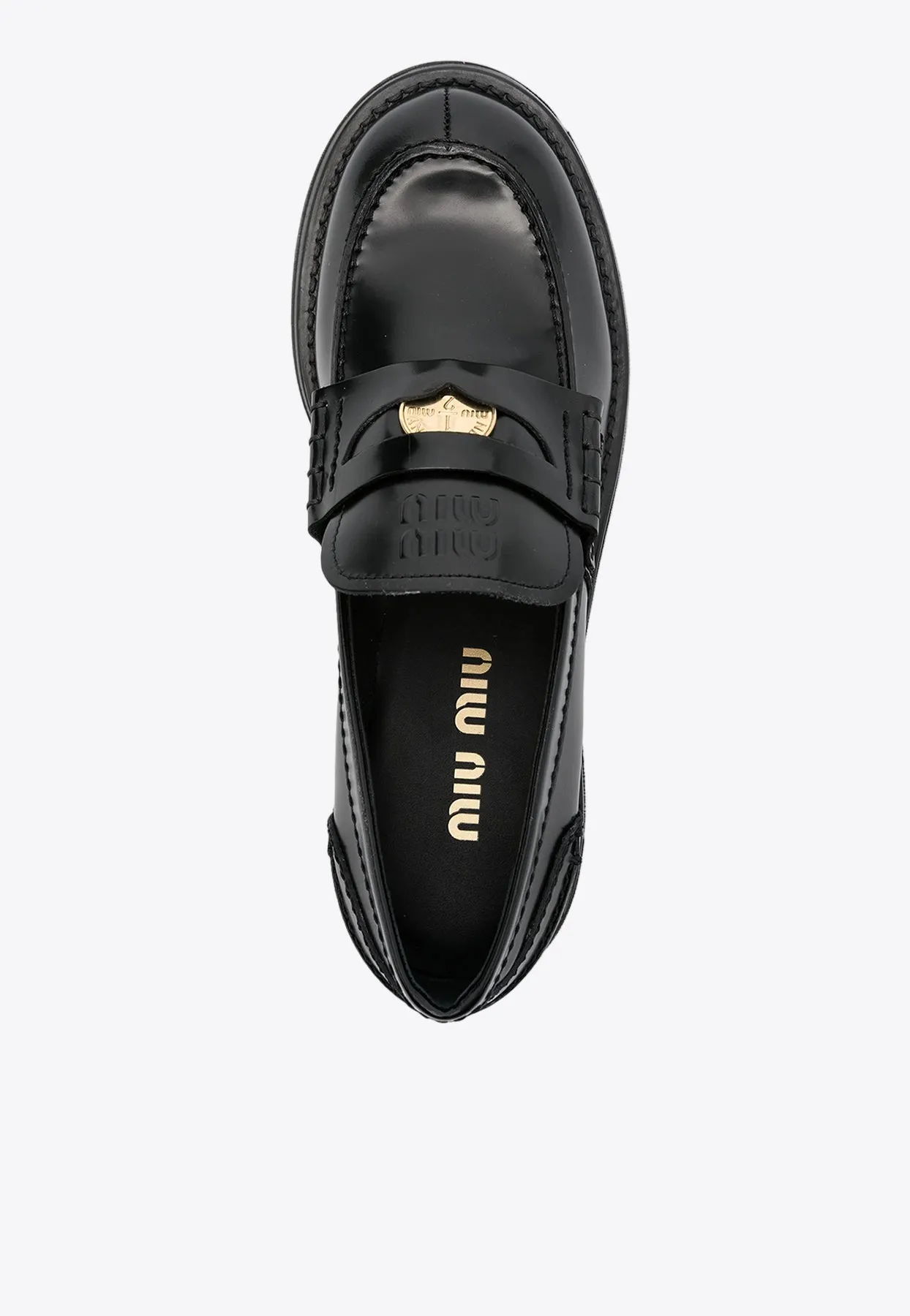 Brushed Leather Penny Loafers