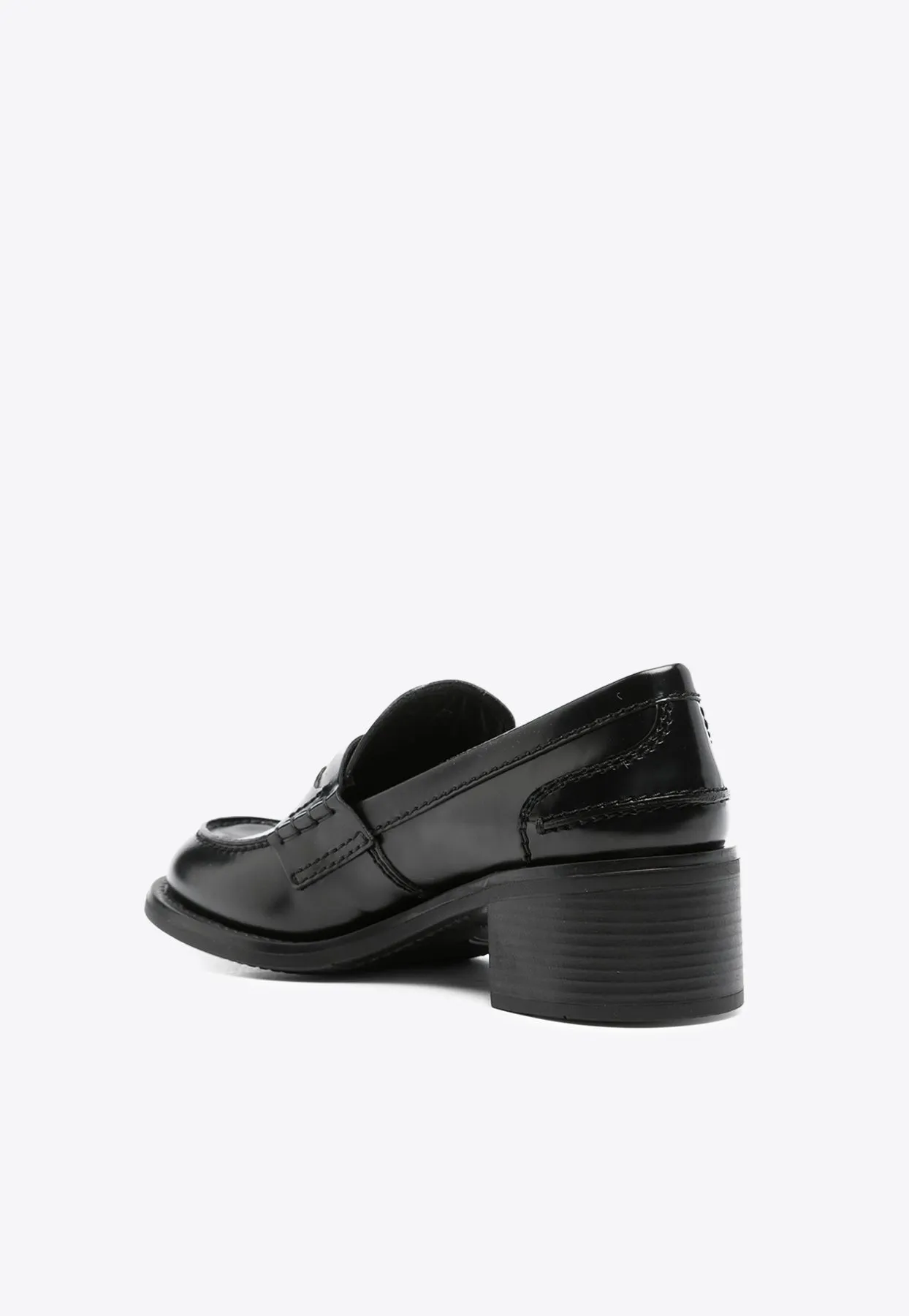 Brushed Leather Penny Loafers