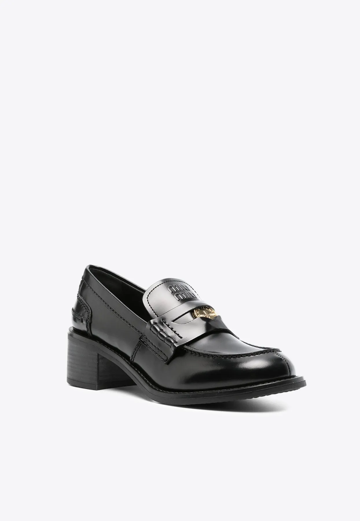 Brushed Leather Penny Loafers