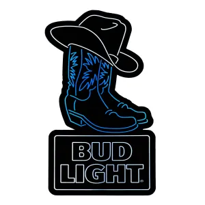 Bud Light Cowboy Boots LED