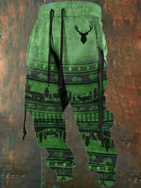 🔥Buy 2 Get 5% Off🔥asual Retro Western Print Pocketed Sweatpants